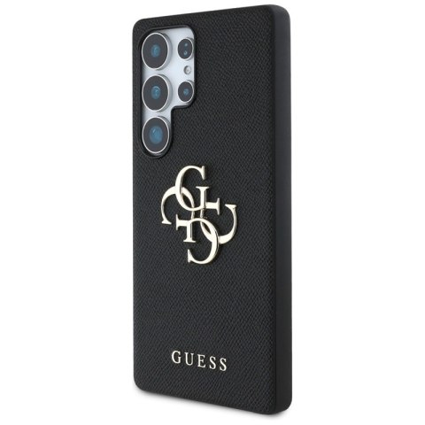 Guess Grained Big 4G Logo Small Classic Logo - Etui do Samsung Galaxy S25 Ultra (czarny)