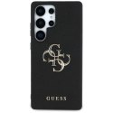 Guess Grained Big 4G Logo Small Classic Logo - Etui do Samsung Galaxy S25 Ultra (czarny)