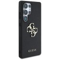 Guess Grained Big 4G Logo Small Classic Logo - Etui do Samsung Galaxy S25 Ultra (czarny)