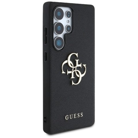 Guess Grained Big 4G Logo Small Classic Logo - Etui do Samsung Galaxy S25 Ultra (czarny)