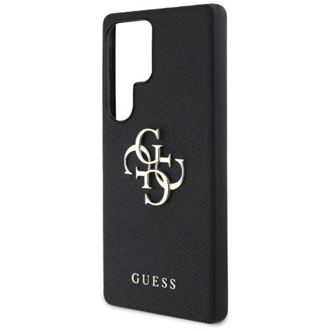 Guess Grained Big 4G Logo Small Classic Logo - Etui do Samsung Galaxy S25 Ultra (czarny)