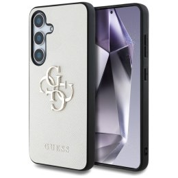 Guess Grained Big 4G Logo Small Classic Logo - Etui do Samsung Galaxy S25 (beżowy)