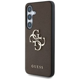 Guess Grained Big 4G Logo Small Classic Logo - Etui do Samsung Galaxy S25 (brązowy)