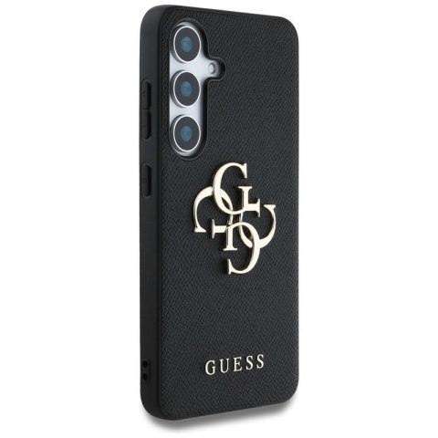 Guess Grained Big 4G Logo Small Classic Logo - Etui do Samsung Galaxy S25+ (czarny)