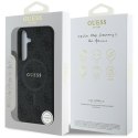 Guess Leather 4G Colored Ring Classic Logo MagSafe - Etui do Samsung Galaxy S25 (czarny)