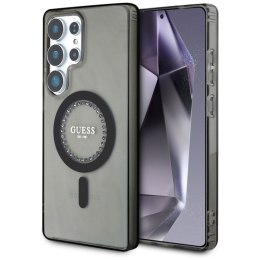 Guess Rhinestones Printed Classic Logo MagSafe - Etui do Samsung Galaxy S25 Ultra (czarny)