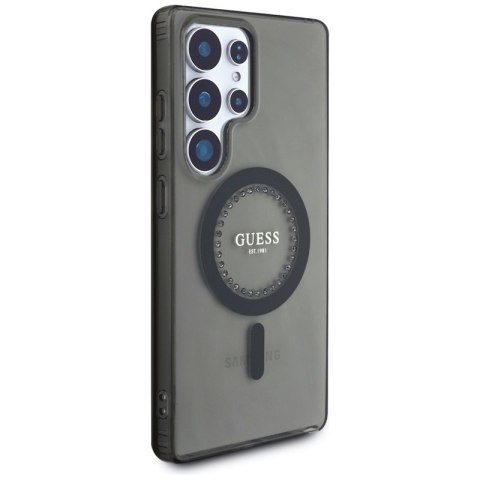 Guess Rhinestones Printed Classic Logo MagSafe - Etui do Samsung Galaxy S25 Ultra (czarny)