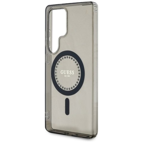Guess Rhinestones Printed Classic Logo MagSafe - Etui do Samsung Galaxy S25 Ultra (czarny)