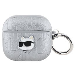 Karl Lagerfeld Monogram Choupette Head - Etui AirPods 4 (srebrny)