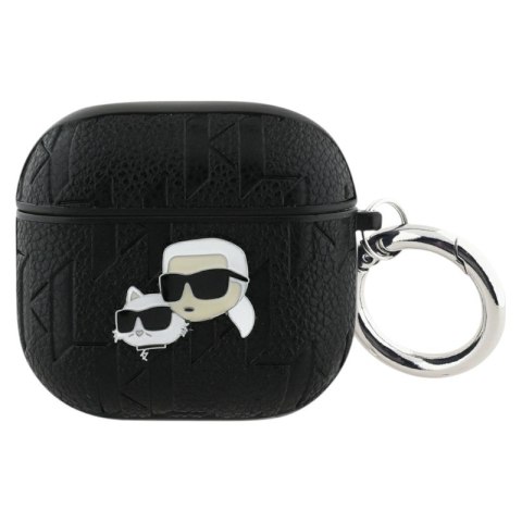 Karl Lagerfeld Monogram Karl & Choupette Head - Etui AirPods 4 (czarny)