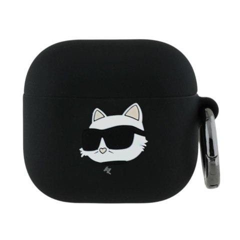 Karl Lagerfeld Silicone Choupette Head 3D - Etui AirPods 4 (czarny)