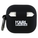 Karl Lagerfeld Silicone Karl Head 3D - Etui AirPods 4 (czarny)