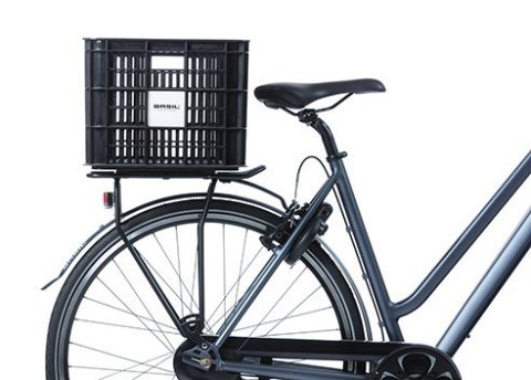 Kosz przedni/tylny na bagażnik BASIL BICYCLE CRATE L, 40L, recycled synthetic, black (NEW)