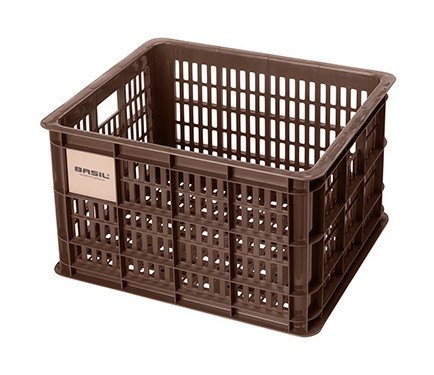 Kosz przedni/tylny na bagażnik BASIL BICYCLE CRATE M, 29.5L, recycled synthetic, brown (NEW)