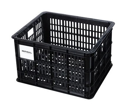 Kosz przedni/tylny na bagażnik BASIL BICYCLE CRATE M, 29.5L, recycled synthetic, black (NEW)