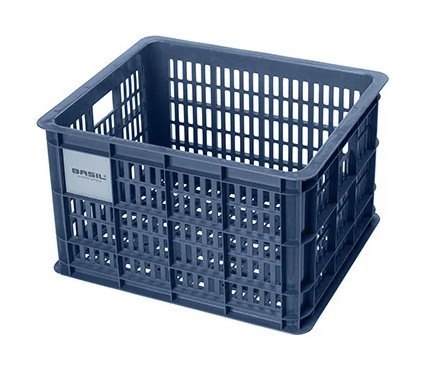 Kosz przedni/tylny na bagażnik BASIL BICYCLE CRATE M, 29.5L, recycled synthetic, bluestone (NEW)