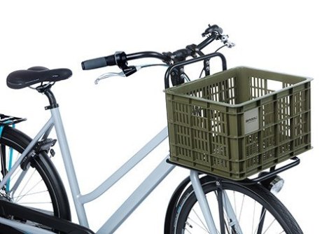 Kosz przedni/tylny na bagażnik BASIL BICYCLE CRATE M, 29.5L, recycled synthetic, moss green (NEW)