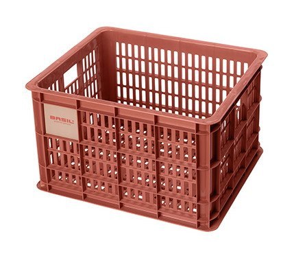 Kosz przedni/tylny na bagażnik BASIL BICYCLE CRATE M, 29.5L, recycled synthetic, terra red (NEW)