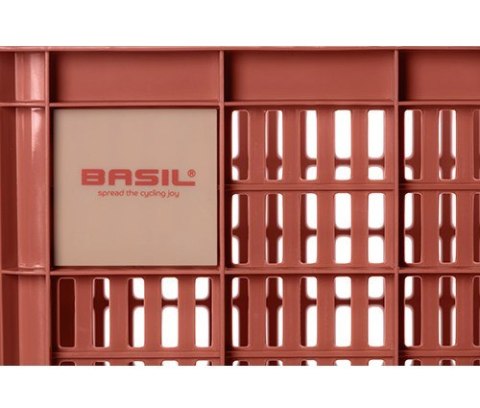 Kosz przedni/tylny na bagażnik BASIL BICYCLE CRATE M, 29.5L, recycled synthetic, terra red (NEW)