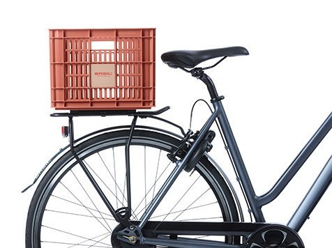 Kosz przedni/tylny na bagażnik BASIL BICYCLE CRATE M, 29.5L, recycled synthetic, terra red (NEW)
