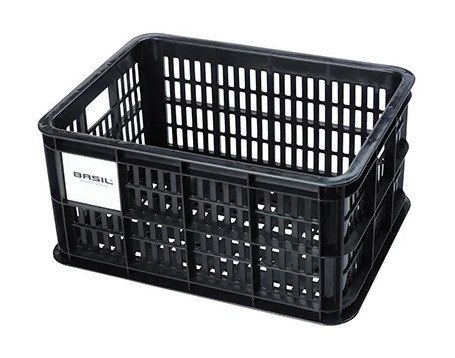 Kosz przedni/tylny na bagażnik BASIL BICYCLE CRATE S, 17.5L, recycled synthetic, black (NEW)