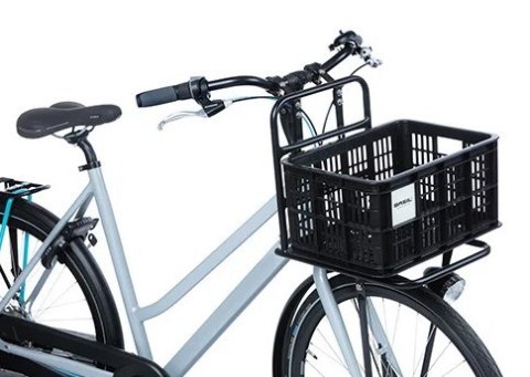 Kosz przedni/tylny na bagażnik BASIL BICYCLE CRATE S, 17.5L, recycled synthetic, black (NEW)