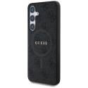 Guess Leather 4G Colored Ring Classic Logo MagSafe - Etui do Samsung Galaxy S25+ (czarny)