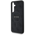 Guess Leather 4G Colored Ring Classic Logo MagSafe - Etui do Samsung Galaxy S25+ (czarny)