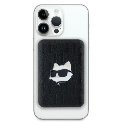 Karl Lagerfeld Choupette Head Pin MagSafe - Power Bank indukcyjny 5000 mAh 15W (czarny)