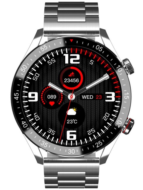 SMARTWATCH MĘSKI GRAVITY GT4-3 - WYKONYWANIE POŁĄCZEŃ, KROKOMIERZ (sg023c)