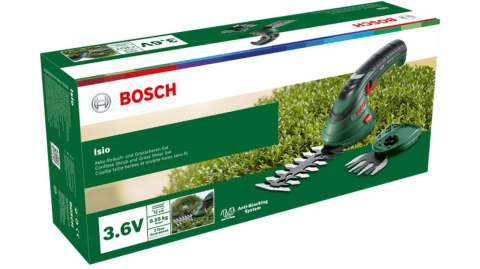Bosch Isio akumulatorowe nożyce do trawy 8 cm 3,6 V Litowo-jonowa (Li-Ion) Czarny, Zielony