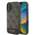 Guess 4G Bottom Stripe - Etui iPhone 16 Plus (brązowy)