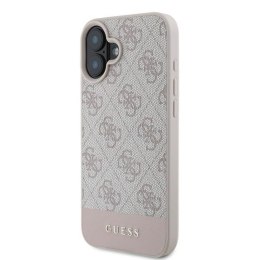 Guess 4G Bottom Stripe - Etui iPhone 16 Plus (różowy)