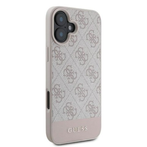Guess 4G Bottom Stripe - Etui iPhone 16 Plus (różowy)
