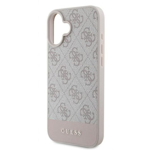 Guess 4G Bottom Stripe - Etui iPhone 16 Plus (różowy)