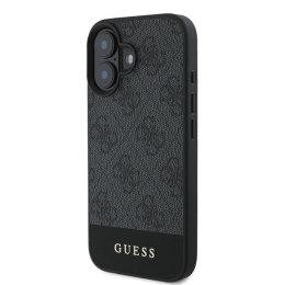 Guess 4G Bottom Stripe - Etui iPhone 16 Plus (szary)