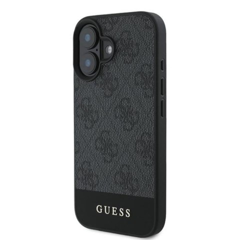 Guess 4G Bottom Stripe - Etui iPhone 16 Plus (szary)