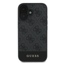 Guess 4G Bottom Stripe - Etui iPhone 16 Plus (szary)