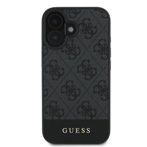 Guess 4G Bottom Stripe - Etui iPhone 16 Plus (szary)
