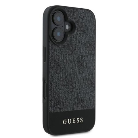 Guess 4G Bottom Stripe - Etui iPhone 16 Plus (szary)