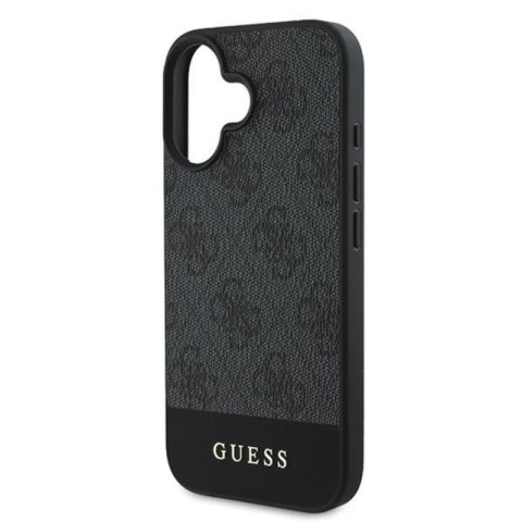 Guess 4G Bottom Stripe - Etui iPhone 16 Plus (szary)