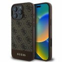 Guess 4G Bottom Stripe - Etui iPhone 16 Pro (brązowy)