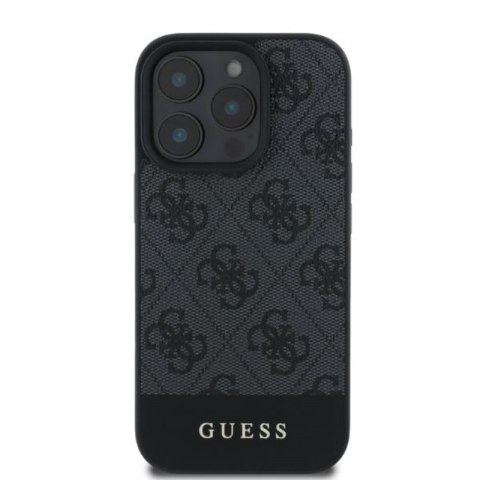 Guess 4G Bottom Stripe - Etui iPhone 16 Pro (szary)