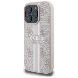 Guess 4G Printed Stripes MagSafe - Etui iPhone 16 Pro Max (różowy)