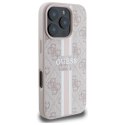 Guess 4G Printed Stripes MagSafe - Etui iPhone 16 Pro Max (różowy)