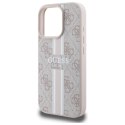 Guess 4G Printed Stripes MagSafe - Etui iPhone 16 Pro Max (różowy)