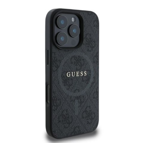 Guess 4G Ring Classic Logo MagSafe - Etui iPhone 16 Pro (czarny)