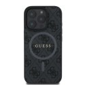 Guess 4G Ring Classic Logo MagSafe - Etui iPhone 16 Pro (czarny)
