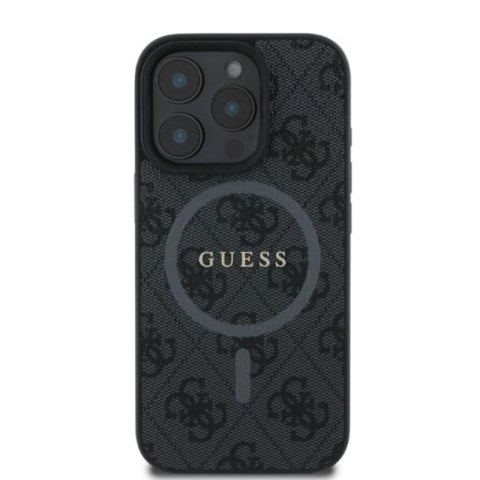Guess 4G Ring Classic Logo MagSafe - Etui iPhone 16 Pro (czarny)