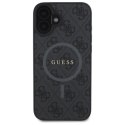 Guess 4G Ring Classic Logo MagSafe - Etui iPhone 16 (czarny)
